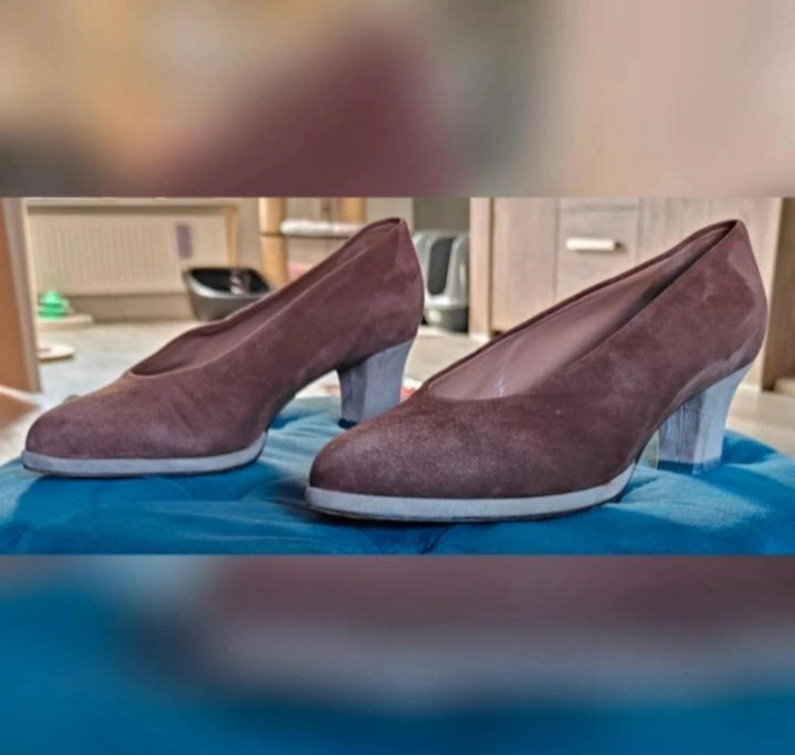 Brown suede women's pumps Maurizio Marioni size 38 – photo 2